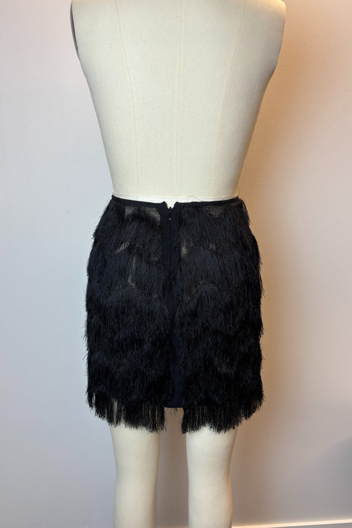 Bettina Liano Black Fringe Skirt and Top Set image 2