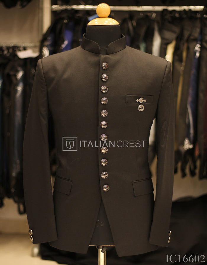 Black Jodhpuri Suit