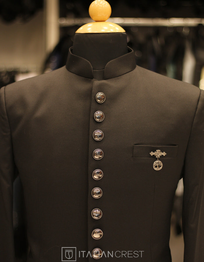 Black Jodhpuri Suit