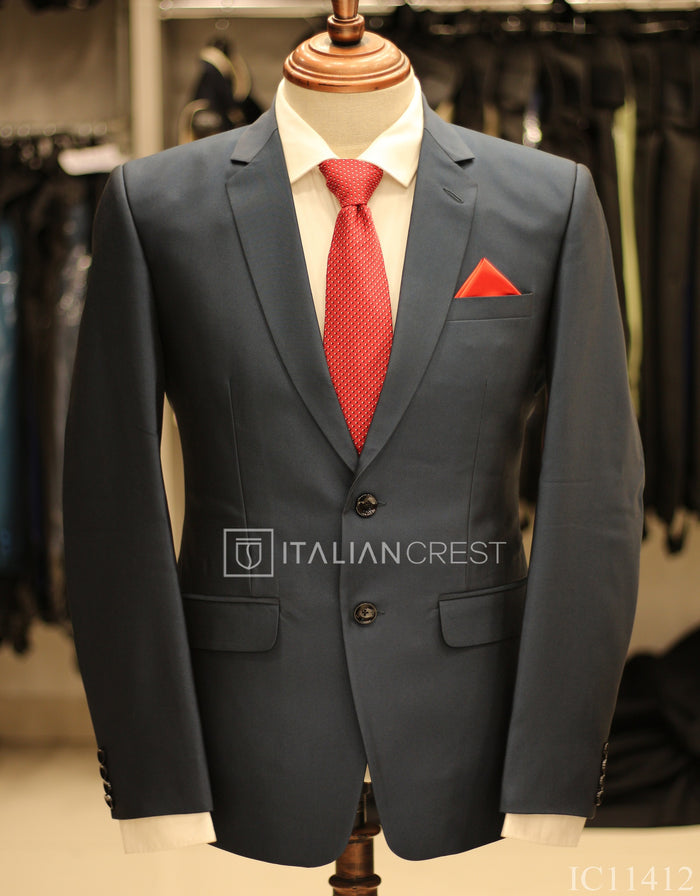 Blue Single Breasted Suit