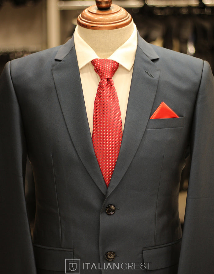 Blue Single Breasted Suit