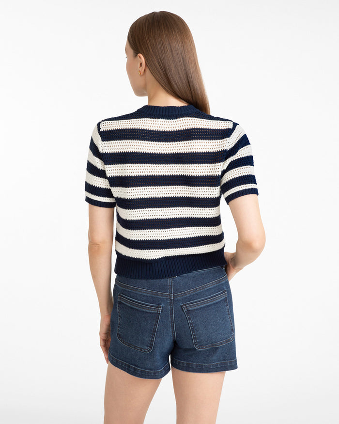 Blue & White SS Cardigan