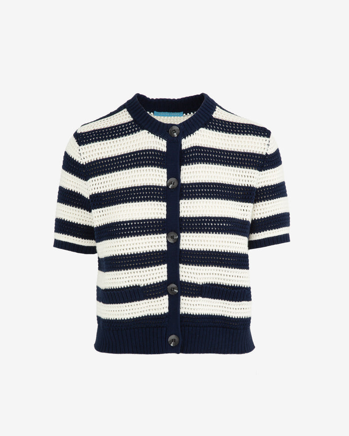 Blue & White SS Cardigan