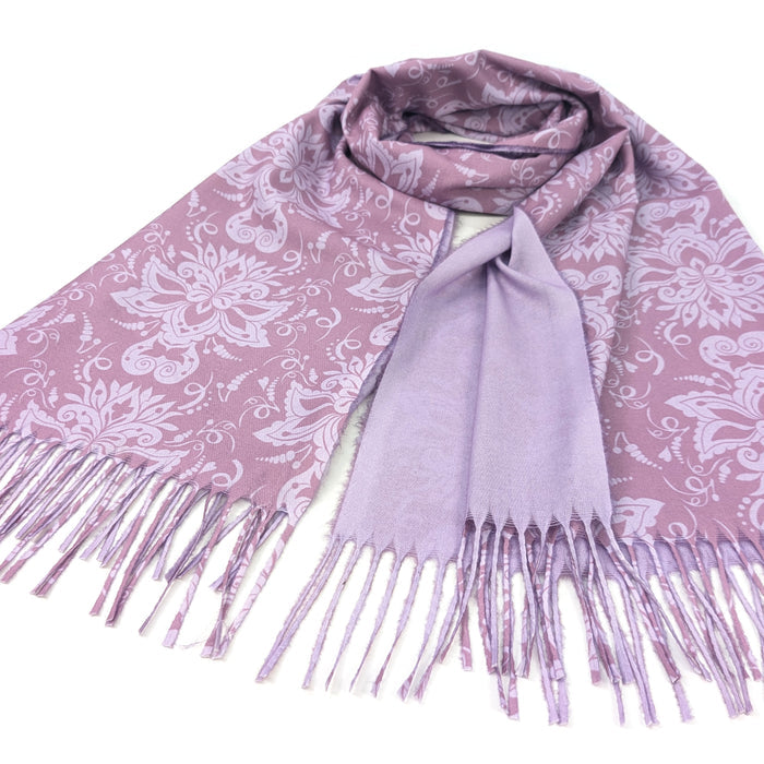 Blush Baroque Pashmina Style Scarf (70x180cm) - Exclusive Design