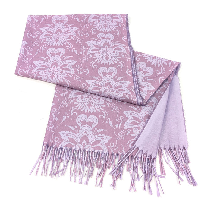 Blush Baroque Pashmina Style Scarf (70x180cm) - Exclusive Design