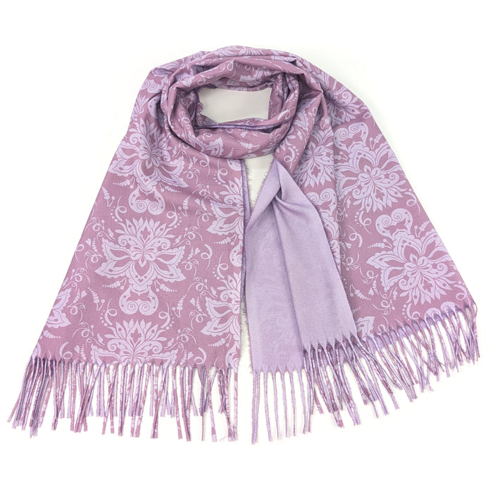 Blush Baroque Pashmina Style Scarf (70x180cm) - Exclusive Design