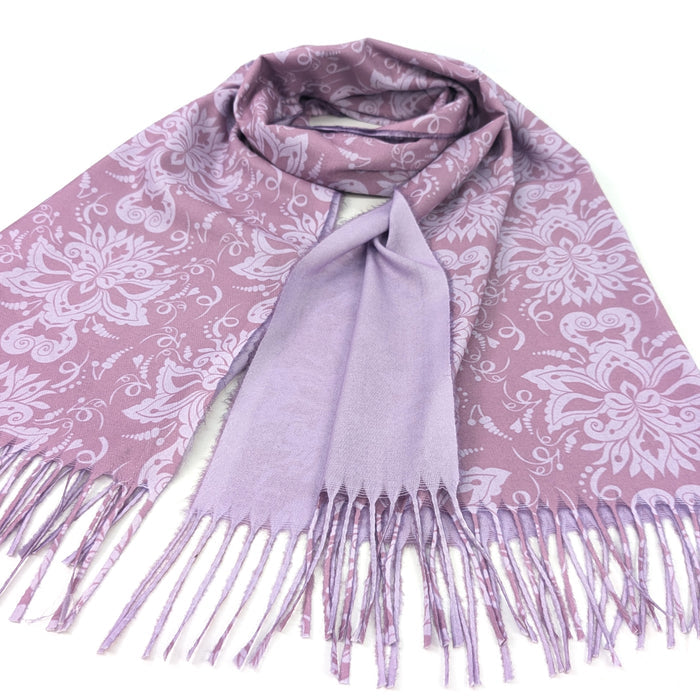 Blush Baroque Pashmina Style Scarf (70x180cm) - Exclusive Design