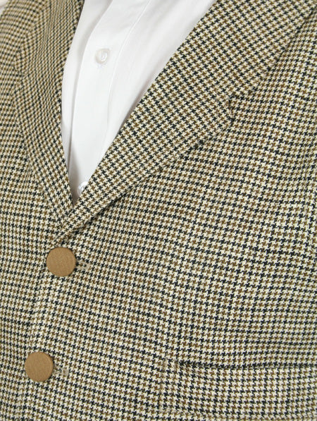 Bonner Vest - Tan Houndstooth