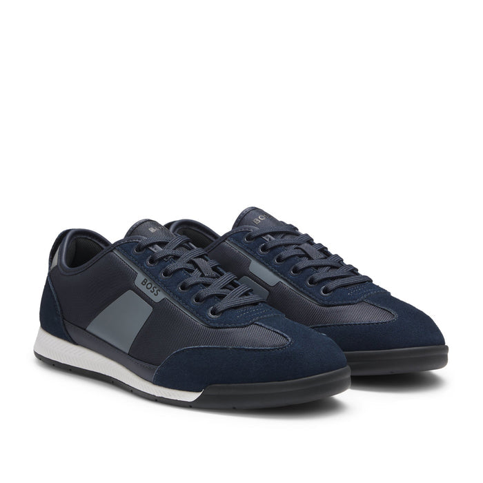 BOSS Black - Nitan_Lowp_nymith Trainer in Open Blue - Nigel Clare