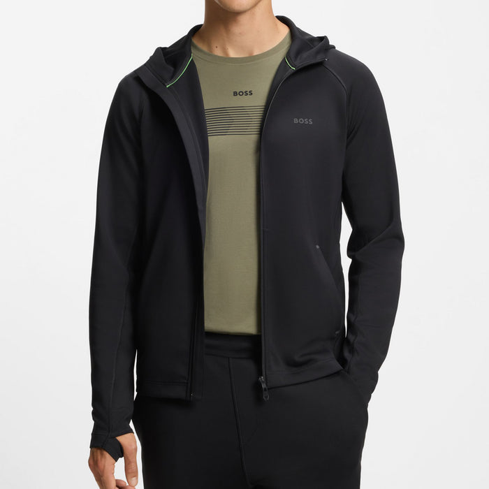 BOSS Green - Sicon Active Hooded Sweater in Black - Nigel Clare