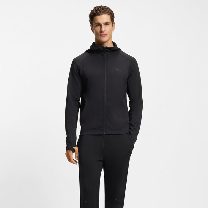 Boss Green - Sicon Active Zip Hoodie in Black - Nigel Clare