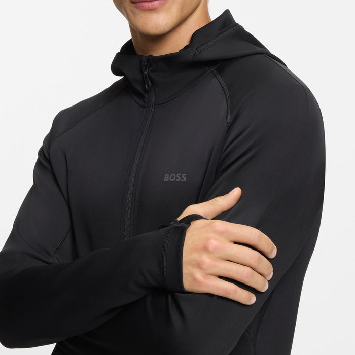 Boss Green - Sicon Active Zip Hoodie in Black - Nigel Clare