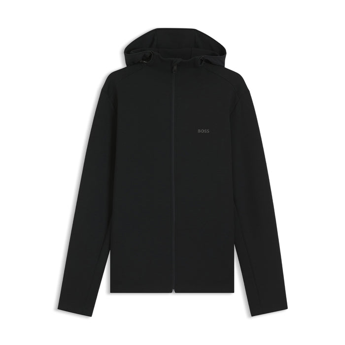 BOSS Green - SW_Tour HD FZ Hooded Sweater in Black - Nigel Clare