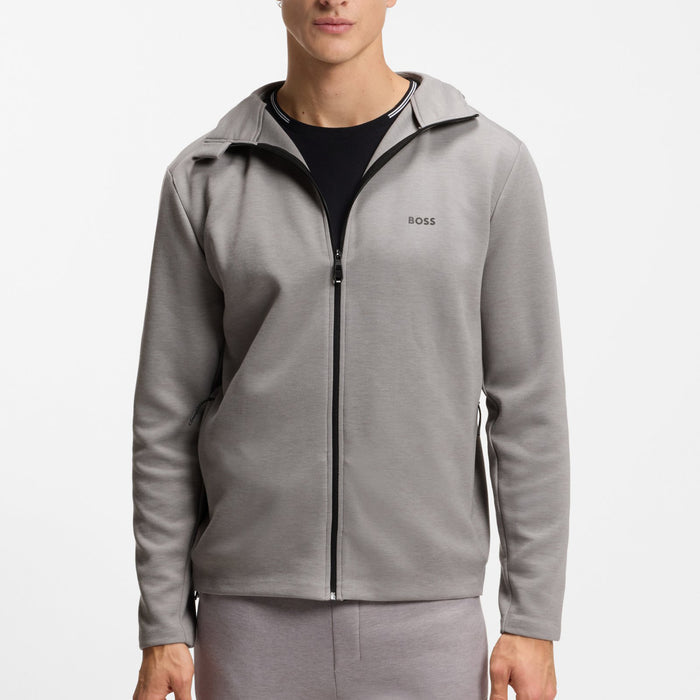 BOSS Green - SW_Tour HD FZ Hooded Sweater in Open Grey - Nigel Clare