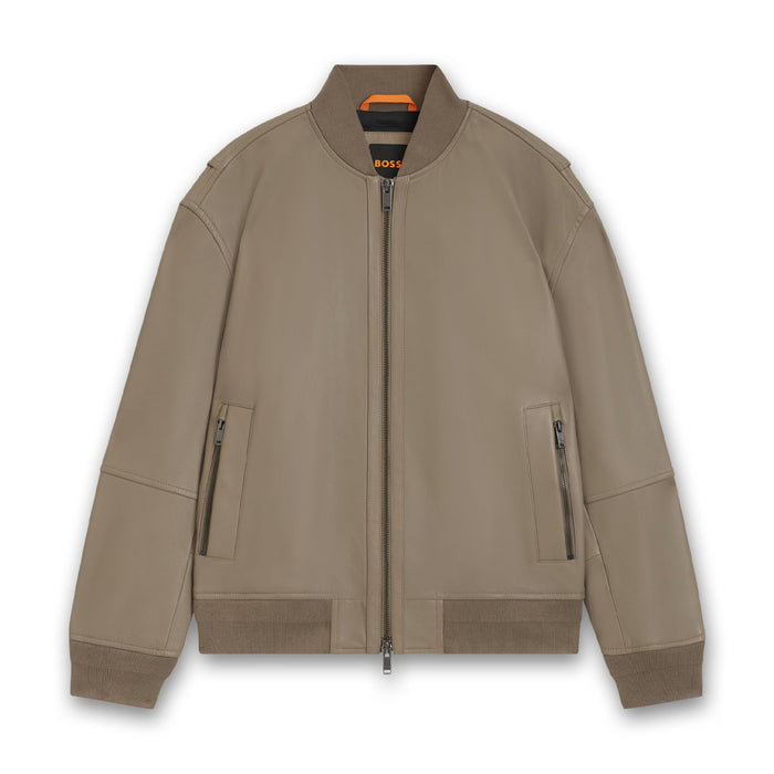 Boss Orange - Jobrice Leather Jacket in Beige - Nigel Clare