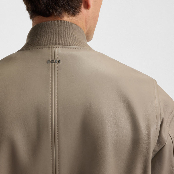 Boss Orange - Jobrice Leather Jacket in Beige - Nigel Clare