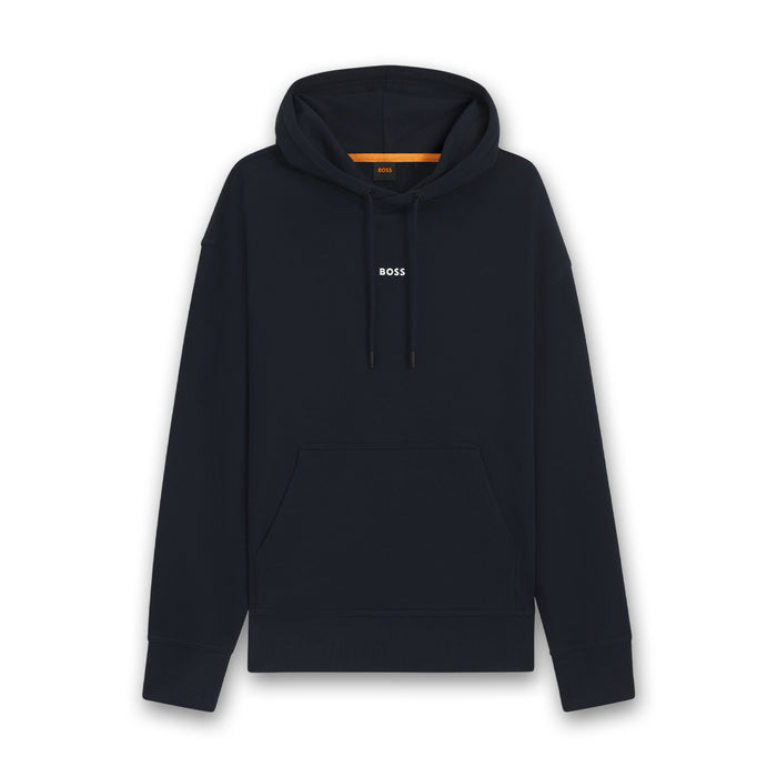 Boss Orange - WESMALLHOOD Logo Hoodie in Navy - Nigel Clare
