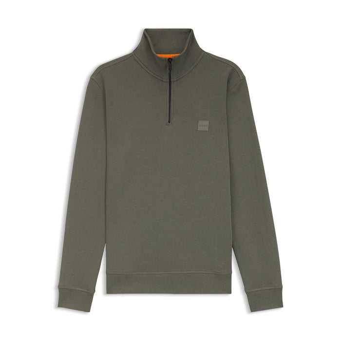 BOSS Orange - Zetrust 1/4 Zip Sweatshirt in Open Grey - Nigel Clare