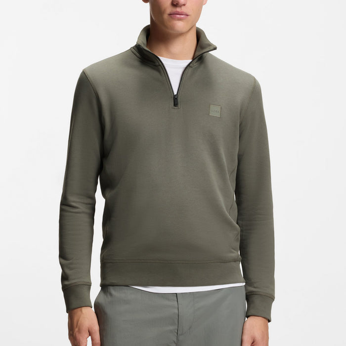 BOSS Orange - Zetrust 1/4 Zip Sweatshirt in Open Grey - Nigel Clare