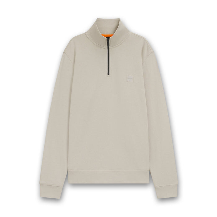 Boss Orange - Zetrust Zip Neck Sweatshirt in Light Beige - Nigel Clare