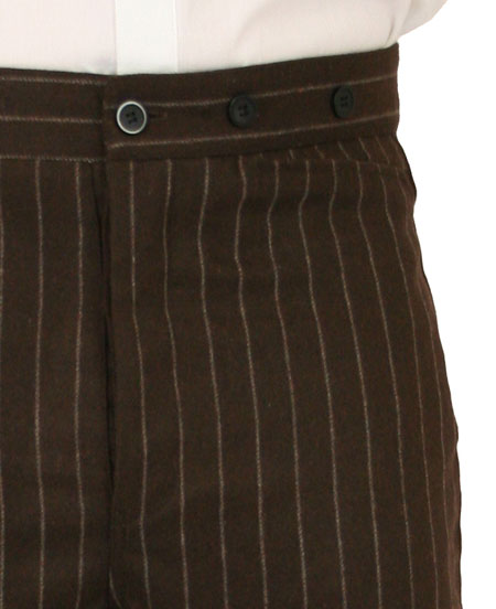 Bosworth Trousers - Brown Pinstripe