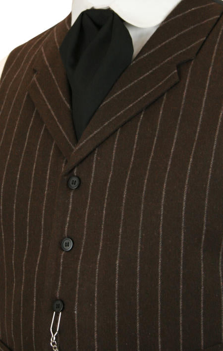 Bosworth Vest - Brown Pinstripe