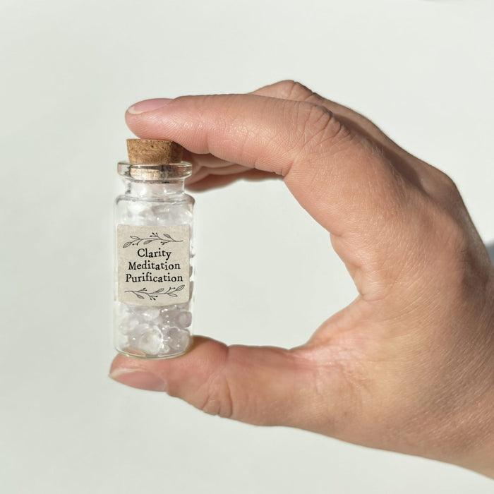 Bottle of Crystals - Clear Quartz