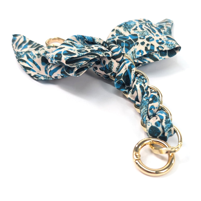 Bow Bag Charm/Keyring - Walk on the Wild Side - Teal