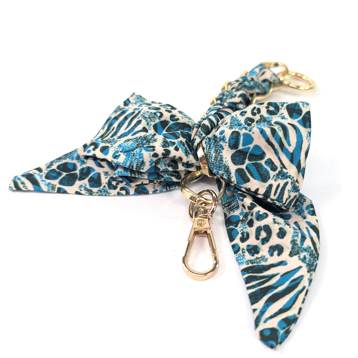 Bow Bag Charm/Keyring - Walk on the Wild Side - Teal