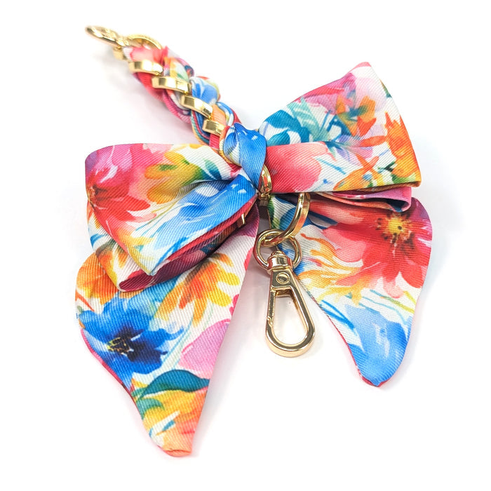 Bow Bag Charm/Keyring - Watercolour Brights