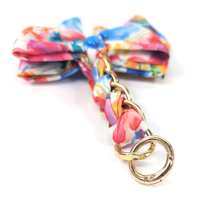 Bow Bag Charm/Keyring - Watercolour Brights