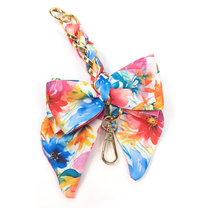 Bow Bag Charm/Keyring - Watercolour Brights