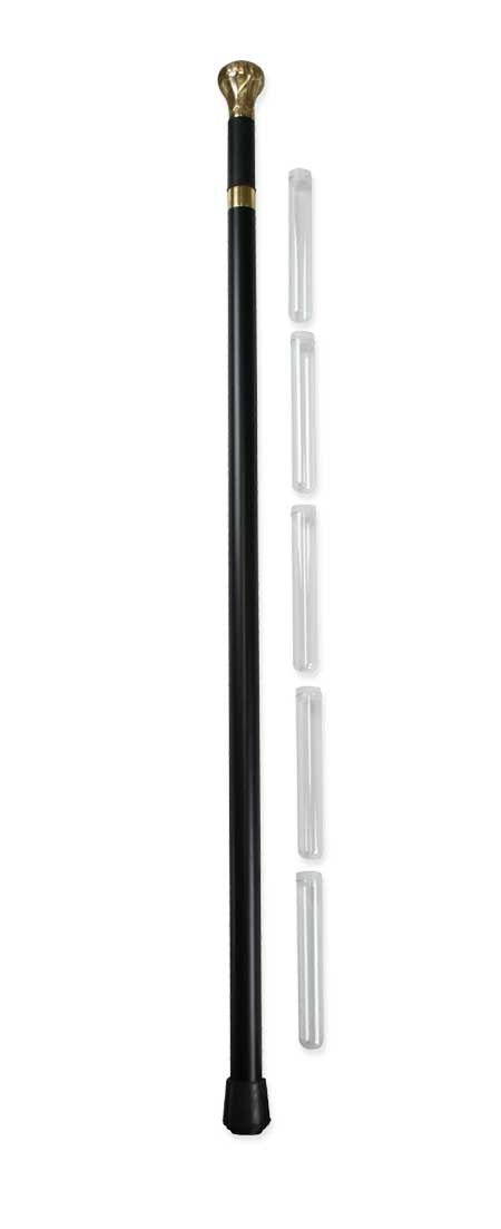Cane, Brandy Flask - Gold