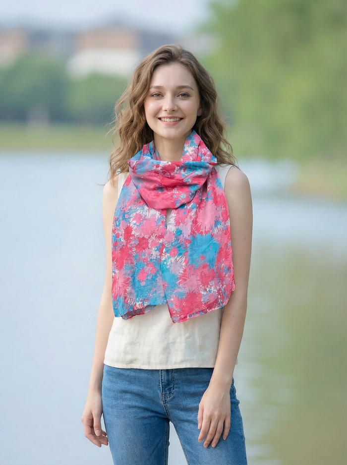 Bright Splatters Scarf (50x180cm) - Exclusive Design