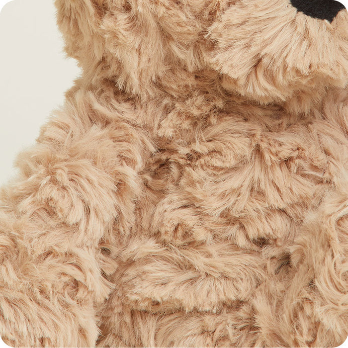 Soft Warm Weighted Brown Curly Bear Plush Warmies Junior
