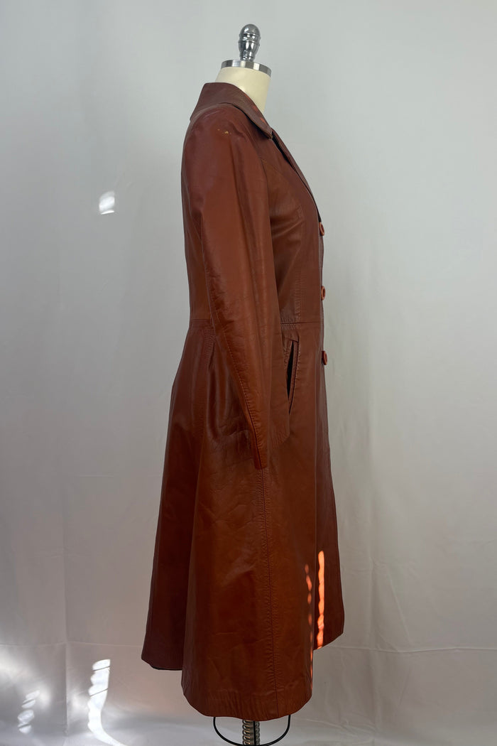 Brown Leather Coat