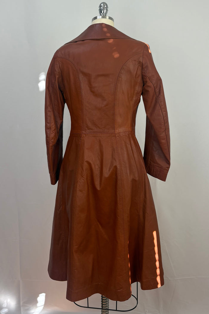 Brown Leather Coat