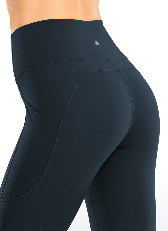 CRZ YOGA Women's Train High Rise Brushed Nakedfeel Pocket Legging 25'' True Navy