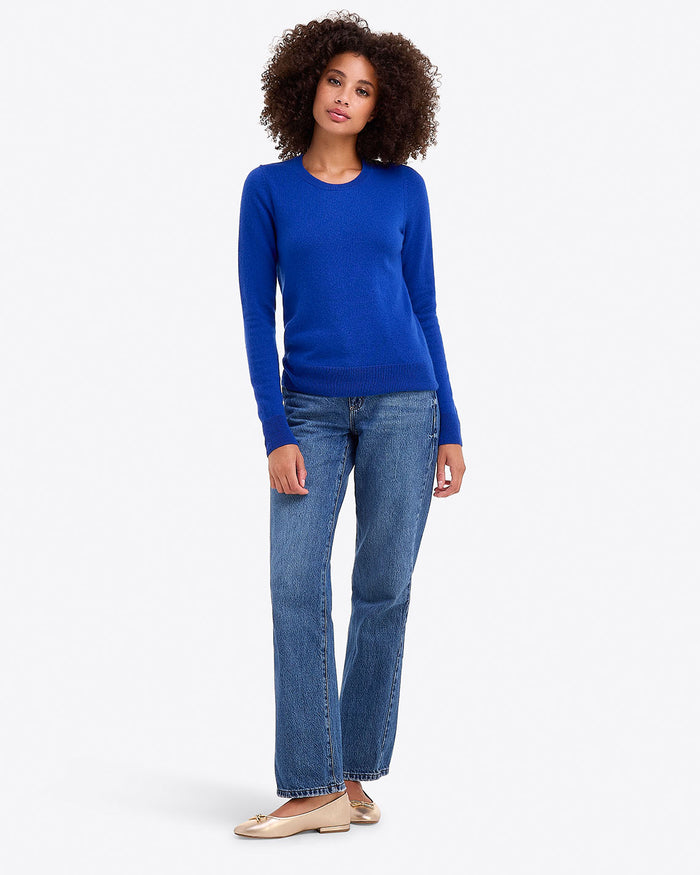 Button Shoulder Cashmere Sweater