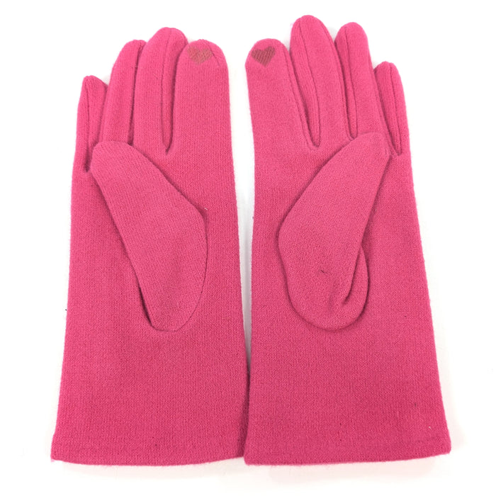 Buttoned Gloves - Pink