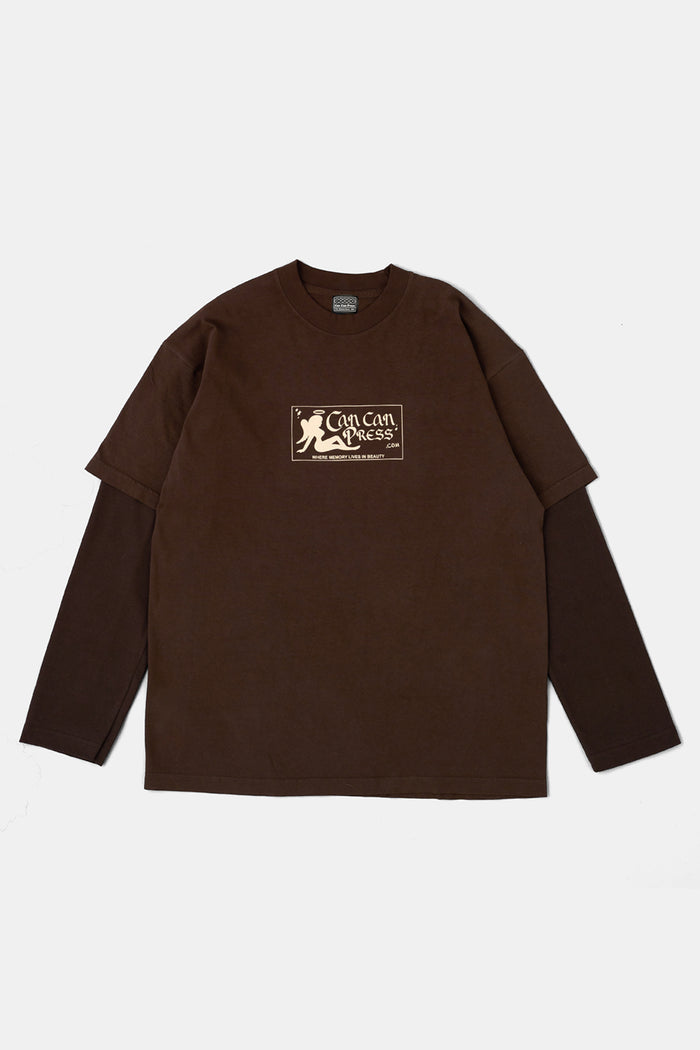 CAN CAN Layered LS Shirts Fade Brown / Can Can Press x FIFTH