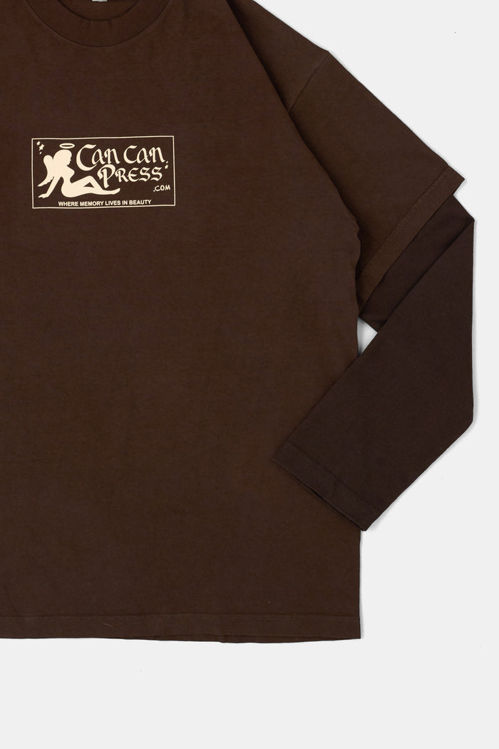 CAN CAN Layered LS Shirts Fade Brown / Can Can Press x FIFTH