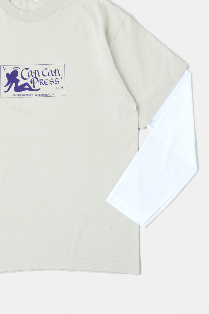 CAN CAN Layered LS Shirts Stone / Can Can Press x FIFTH