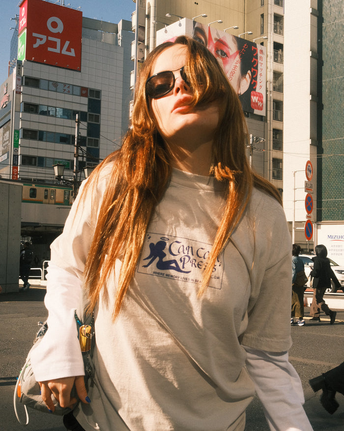 CAN CAN Layered LS Shirts Stone / Can Can Press x FIFTH