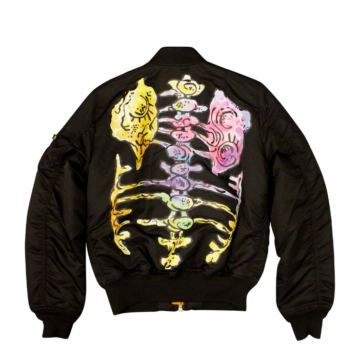 Candy Bones Hand Painted Bomber