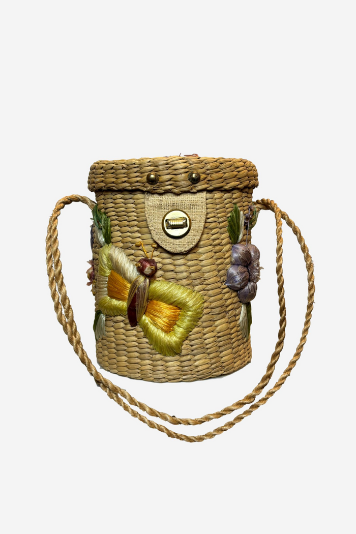 Cane Butterfly Bucket Bag image 0