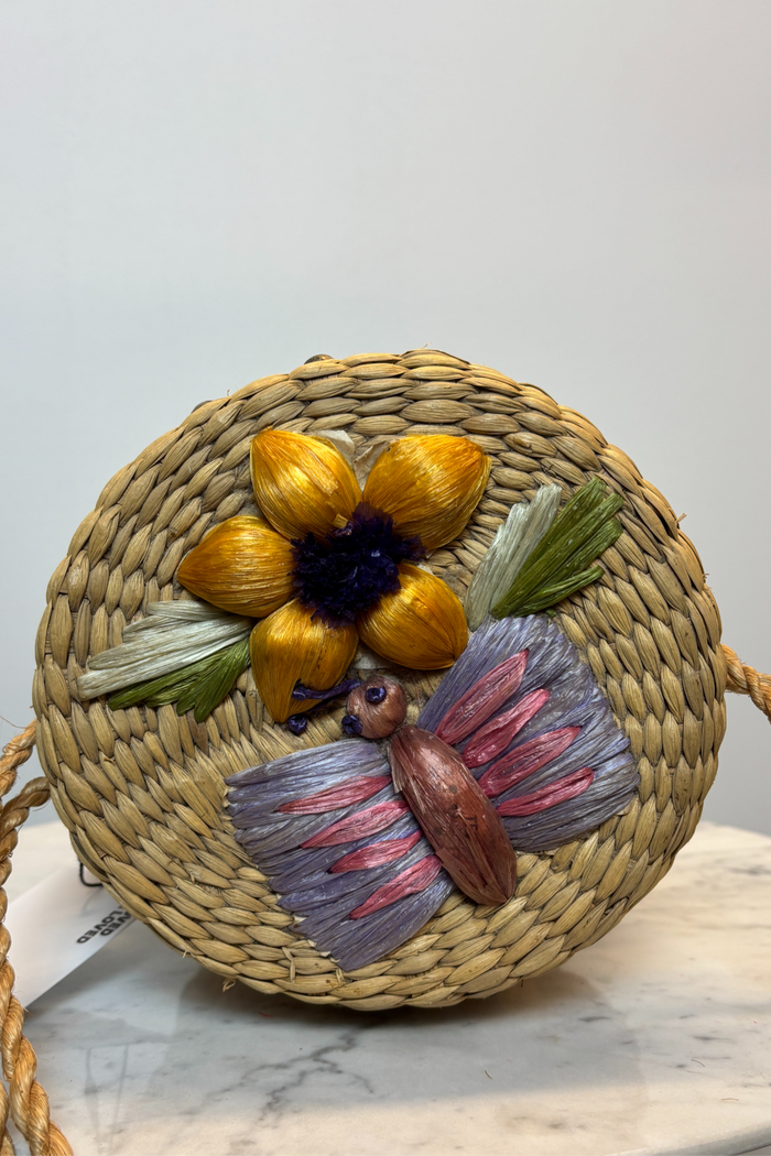Cane Butterfly Bucket Bag image 3