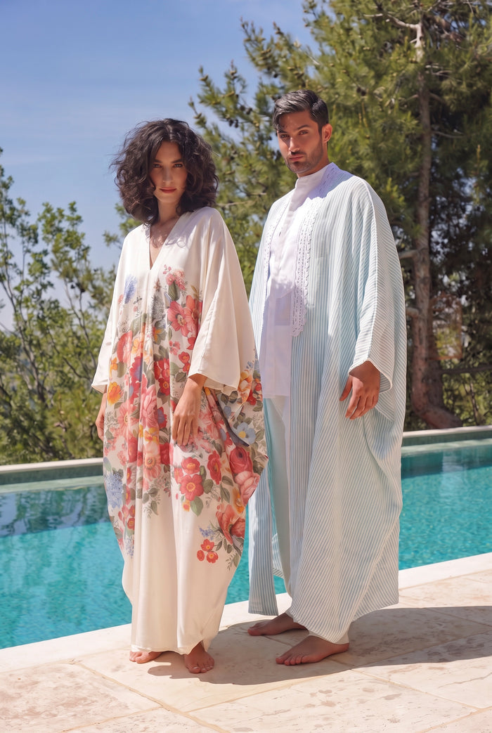 Carthage Cotton Floral Kaftan