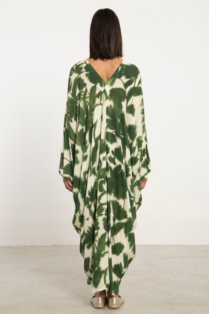 Carthage Cotton Silk Green Dress