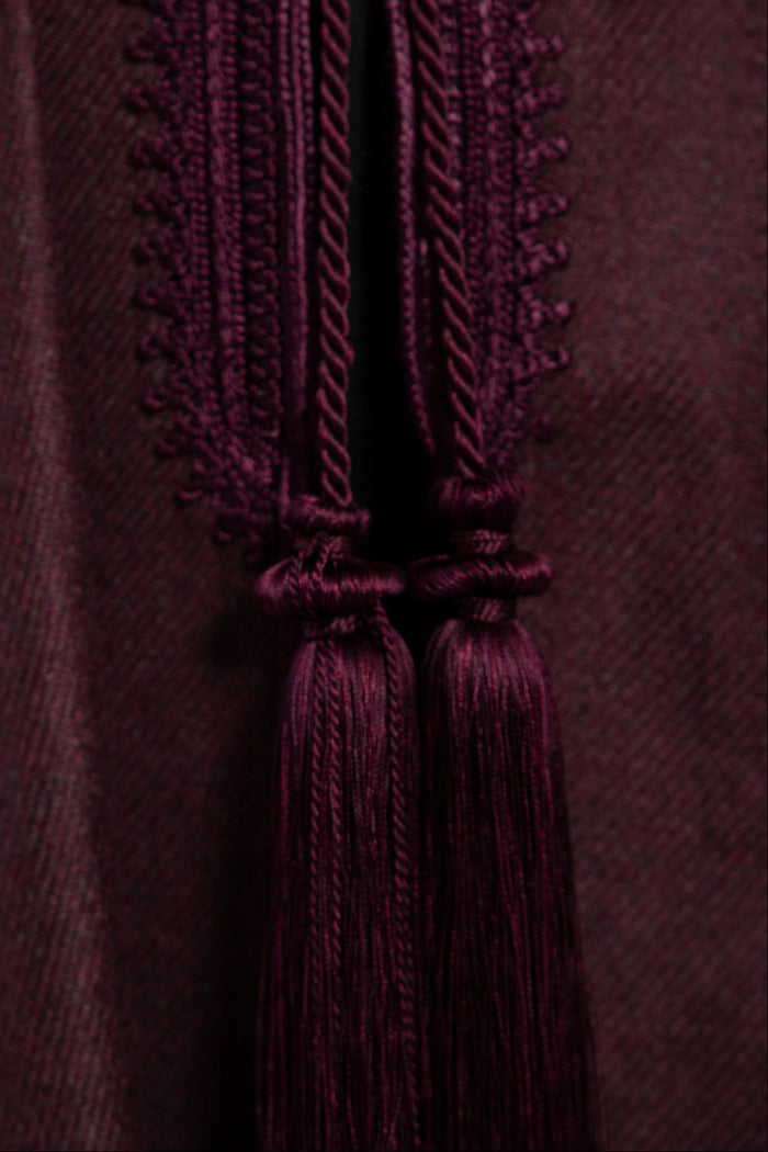 Cashmere Burgundy Poncho